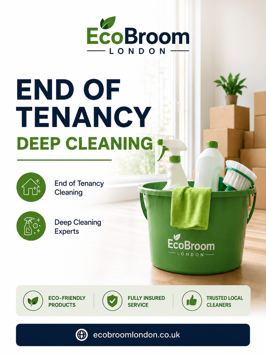 The landlord's complete guide to end of tenancy cleaning in SW London — cleaning supplies, checklist and a spotless flat ready for new tenants